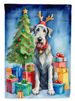 Irish Wolfhound Christmas Reindeer Garden Flag Mailbox Flag Decorative Yard Flag Banner Outside Patio Artwork Yard Flower Beds, Garden Size, Multicolor_maomaolike.com