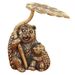 Brass Hedgehog Mother And Child Retro Office Table Creative Kung Fu Set Teapot Lid Holder Pure Copper Tea Ceremony Accessories_maomaolike.com