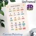 Arabic Numbers Painting Poster, Pastel-colored Educational Poster, Clear Arabic Number & Corresponding Word Display For Language Learning, Ideal For_maomaolike.com