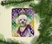 White Poodle King Of Mardi Gras Porcelain Ornament Christmas Tree Hanging Decorations For Home Christmas Holiday, Rectangle, Gift, Multicolor_maomaolike.com