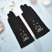 Sunscreen gloves ladies spring and summer thin section with two fingers riding travel sweat-absorbing breathable non-slip cute bear gloves_maomaolike.com