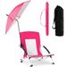 Beach Umbrella Chair For Adults With Adjustable Parasol UPF50+ Sun Tear-proof 600D Oxford Fabric 360° Adjustable Tilt_maomaolike.com