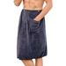 Men's Wearable Bathrobe Soft Absorbent Thick Fiber Hotel Pool Bath With Buckle Towel Beach_maomaolike.com