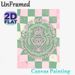 Irish Claddagh Themed Painting Poster, Pastel Pink & Green Checkered Celtic Style Poster, With Cultural Slogan And Ornate Emblems, Ideal For Living_maomaolike.com