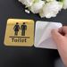 10×10cm Toilet Double-layer Acrylic Restroom Sign Mirror Sticker, Home Decoration Bedroom Wall Sticker_maomaolike.com