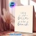 Beach Quote Painting Poster, Soft-toned Elegant Script Typography Poster, Warm Beach-inspired Quote Decor Idea For Bedroom, Living Room_maomaolike.com