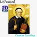 Catholic Saint Religious Painting Poster, Gilded Traditional Icon-style Poster, Reverent Religious Artwork With Saint, Cross, Book And Angel Elements_maomaolike.com