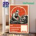 Labor Day Worker Painting Poster, Vintage Bold Graphic Worker Operating Lathe Poster, Retro Labor-themed Decor Suitable For Workshop, Office_maomaolike.com
