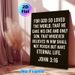 John 3:16 Bible Verse Painting Poster, Minimalist Warm Glowing Typography Poster, Inspirational Religious Message, Ideal For Home, Prayer Room And_maomaolike.com