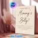 Baby Shower "How Big Is Mommy's Belly" Painting Poster, Warm-toned Elegant Calligraphy Poster, Interactive Party Game Ideal For Baby Shower Gatherings_maomaolike.com