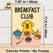 Breakfast Club Puppy Painting Poster, Cute Cartoon Style Poster, Cheerful Pup With Assorted Breakfast Treats, Warm Lively Decor Option For Kitchen And_maomaolike.com