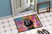 Black Labrador Hippie Dawg Doormat Front Door Mat Indoor Outdoor Rugs For Entryway, Non Slip Washable Low Pile, 24H X 36W_maomaolike.com