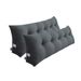 SOGA 2X 100cm Dark Grey Triangular Wedge Bed Pillow Headboard_maomaolike.com
