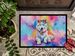 Samoyed Hippie Dawg Doormat Front Door Mat Indoor Outdoor Rugs For Entryway, Non Slip Washable Low Pile, 24H X 36W_maomaolike.com