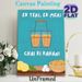 Chai (Indian Tea) Themed Painting Poster, Vibrant Cartoon-style Poster, Warm Cozy Design Featuring Chai Glasses, Cookies And Lemon Slices, Suitable_maomaolike.com