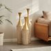 Floor Metal Vase Modern Style Decoration Home Woven Pattern Metal Vase 3-piece Set Gorgeous Home Decoration Large Glazed Metal Vase_maomaolike.com
