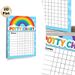Potty Chart Painting Poster, Vibrant Rainbow & Heart Pattern Poster, Practical Tool To Track Potty Training Progress For Home Bathroom_maomaolike.com