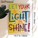 Let Your Light Shine Scripture Painting Poster, Vibrant Colorful Typography With Glowing Fireflies Poster, Uplifting Religious Message Ideal For Home_maomaolike.com
