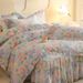 2026 Spring New Pure Cotton Printed Duvet Cover Bed Skirt Four-Piece Four Seasons Pastoral Style Bedding Set Suitable For_maomaolike.com