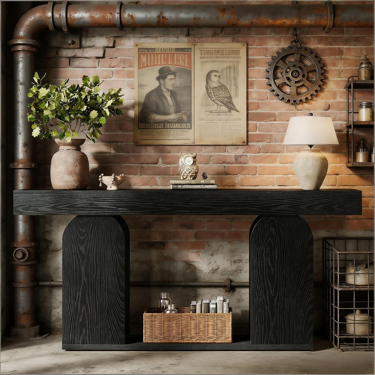 Console Table, Rustic Sofa Table Hallway Table_maomaolike.com