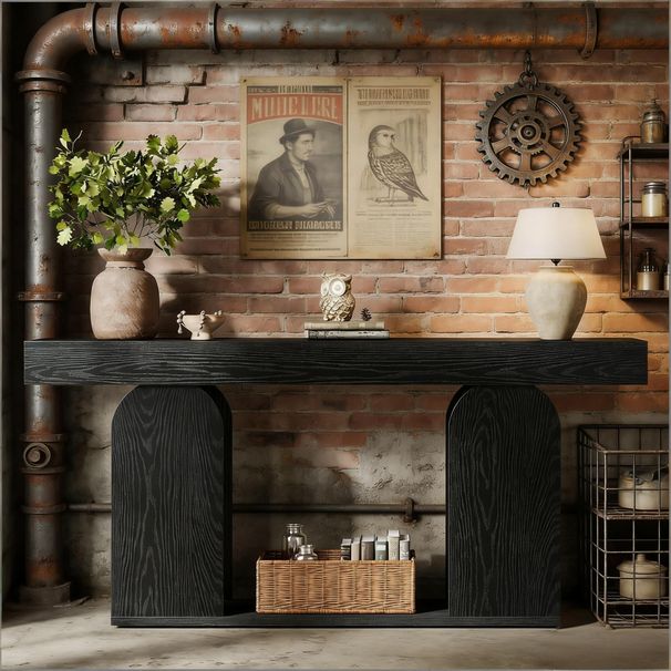 Console Table, Rustic Sofa Table Hallway Table_maomaolike.com
