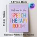 Speech Therapy Room Welcome Painting Poster, Pastel Watercolor Colorful Lettering With Star Accents Poster, Warm Welcoming Decor Suitable For Speech_maomaolike.com