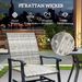 Wicker Rattan Swivel Patio Glider Chair Set Of 2, Outdoor Glider Chair With Steel Frame, High Back, Armrests, Yellow_maomaolike.com