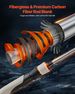 Rod And Fishing Reel Combo, IM6 Fiberglass & Carbon Fiber Spinning Rod And Reel Combo, Bass Fishing Pole With 6.5 Ft Two-Piece Rods, 6+1 Ball Bearings, Stainless Steel Guides With Ceramic Rings_maomaolike.com