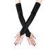 Unisex Vintage satin hook finger gloves Long nylon sexy wedding gloves cos Show performance etiquette gloves_maomaolike.com