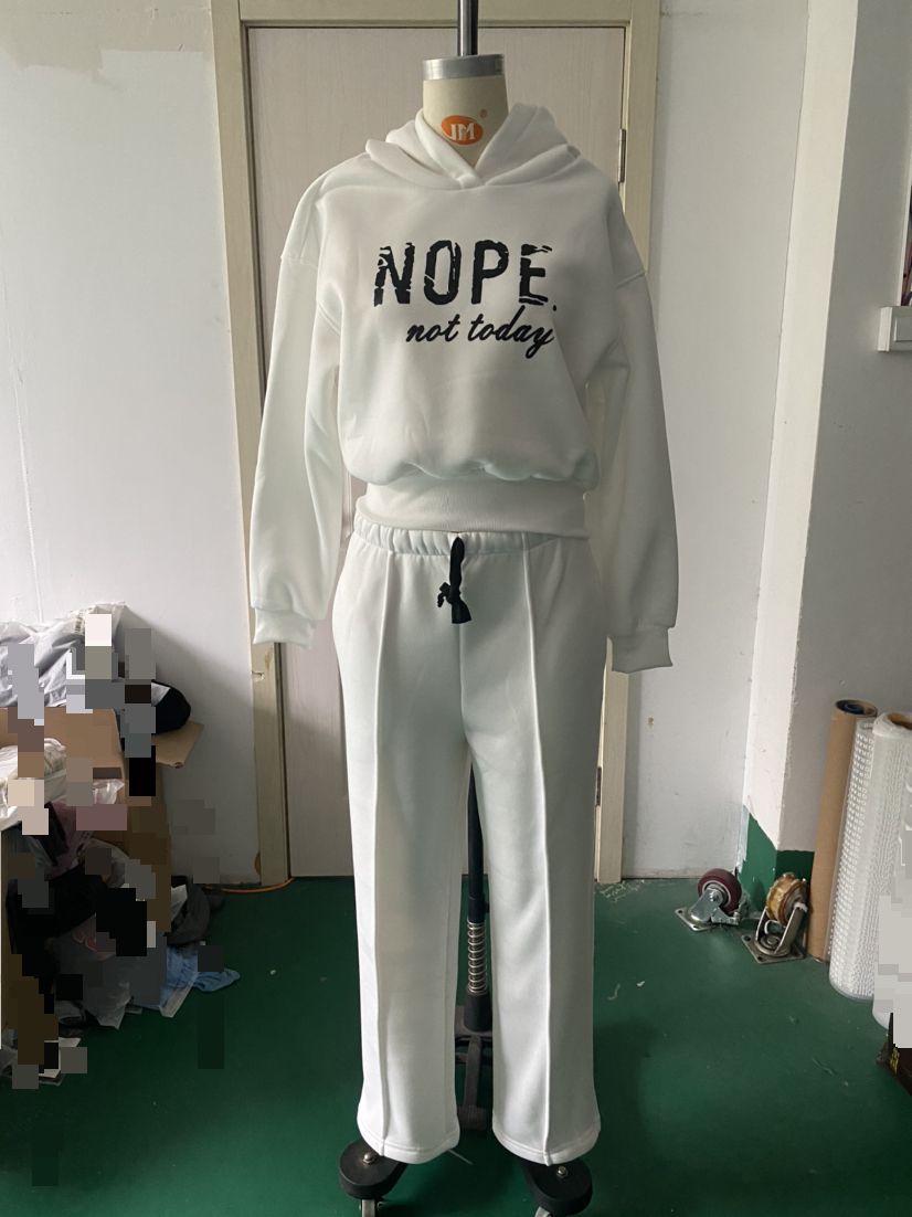 Women's Clothing casual hooded hoodie set of wide-leg pants_maomaolike.com