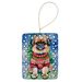 Pekingese Christmas Porcelain Ornament Christmas Tree Hanging Decorations For Home Christmas Holiday, Rectangle, Gift, Multicolor_maomaolike.com