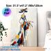 Elegant Abstract Lady Painting Poster, Vibrant Color-Blocked Textured Impressionist Poster, Stylish Artistic Decor Ideal For Bedroom, Living Room_maomaolike.com