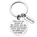 Cross-border English letter metal pendant DIY hand-engraved keychain creative school bag car key pendant_maomaolike.com