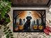 Black Labrador Retriever Spooky Halloween Doormat Front Door Mat Indoor Outdoor Rugs For Entryway, Non Slip Washable Low Pile, 24H X 36W_maomaolike.com