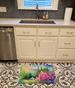 Idaho Syringa In Watercolor Memory Foam Kitchen Mat Machine Washable Anti-Fatigue Mat Cushion Comfort Bath Mat Or Kitchen Rug_maomaolike.com
