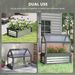Raised Garden Flower Bed Kit With Greenhouse, Wooden Cold Frame Planter, 35.5" X 22.5" X 38.25", Gray_maomaolike.com