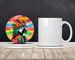 Hippie Animal Parrot Large Sandstone Coasters Pack Of 4 Absorbent Round Coasters Decor Gifts For Men Or Women, 4 In, Multicolor_maomaolike.com