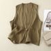 Women's Clothing Real shot of literary cotton and linen vest spring and summer thin loose solid color sleeveless_maomaolike.com