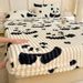 2025 New Rabbit Bed Sheet Single Piece Winter Milk Velvet Fleece Warm Protective Full Dustproof Mattress Cover_maomaolike.com