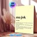 Balkan Slang "Ma Jok" Painting Poster, Warm-toned Minimalist Typographic Poster, Humorous Cultural Slang Decor, Suitable For Home Office And Living_maomaolike.com