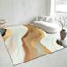 Living Room Rug Large Size Gorgeous Gold Frame Design Bedroom Rug Plush Thickened Machine Washable Thickened Underlay Interior Decorative Rug_maomaolike.com