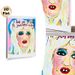Pop Art Female Portrait Painting Poster, Vibrant Expressive Hand-painted Style Poster, Eye-catching Decorative Artwork Suitable For Living Room_maomaolike.com