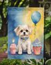 Maltese Happy Birthday Garden Flag Mailbox Flag Decorative Yard Flag Banner Outside Patio Artwork Yard Flower Beds, Garden Size, Multicolor_maomaolike.com
