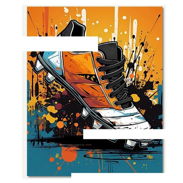 art painting foreign trade football sports graffiti sports poster decorative painting core boy bedroom_maomaolike.com