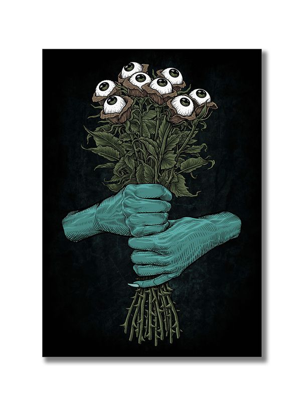 Halloween Decorative Artwork Gothic Home Decor Paintings Grotesque Chilling Creepy Gory Aesthetics Jack-o'-lanterns And_maomaolike.com