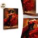 Flamenco Dancer Painting Poster, Vibrant Impressionist-style Poster, Captures Passionate Dance Movement With Flowing Red Fabric, Suitable For Living_maomaolike.com
