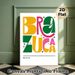 Brazilian Brazuca Typography Painting Poster, Vibrant Color-blocked Graphic Lettering Poster, Artistic Typographic Decor Suitable For Living Room_maomaolike.com