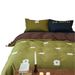 1 Soft And Warm Double-Ply Baby Cartoon Cute Volcano Brushed Full Cotton Bed Sheet Four-Piece Set_maomaolike.com