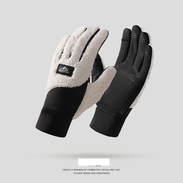 Sports Gloves Skiing Cycling Motorcycle Hiking Winter gloves for men Outdoor cycling with fleece thickened touch screen warm cycling gloves_maomaolike.com