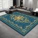 Living Room Rug Large Size Gorgeous Gold Frame Design Bedroom Rug Plush Thickened Machine Washable Thickened Underlay Interior Decorative Rug_maomaolike.com
